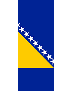 Bandera: Bandera vertical con potencia Bosnia y Herzegovina |  bandera vertical | 3.5m² | 300x120cm 