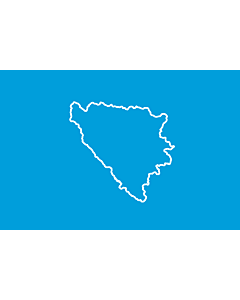 Flagge: Large BiH  First set of proposal 3 | Third alternative flag of the First set of Proposals for the Bosnian Flag change  |  Querformat Fahne | 1.35m² | 90x150cm 