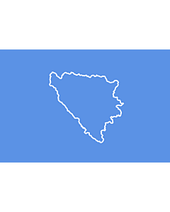 Drapeau: BiH  First set of proposal 3 | Third alternative flag of the First set of Proposals for the Bosnian Flag change |  drapeau paysage | 2.16m² | 120x180cm 