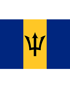Bandera: Barbados |  bandera paisaje | 0.7m² | 70x100cm 
