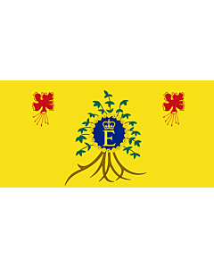 Drapeau: Royal Standard of Barbados | Queen Elizabeth II s personal flag for use in Barbados |  drapeau paysage | 2.16m² | 100x200cm 