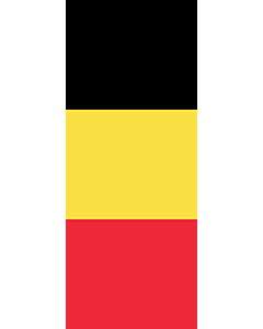 Banner-Flagge:  Belgien  |  Hochformat Fahne | 3.5m² | 300x120cm 