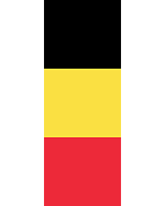 Bandera: Bandera vertical con potencia Bélgica |  bandera vertical | 6m² | 400x150cm 