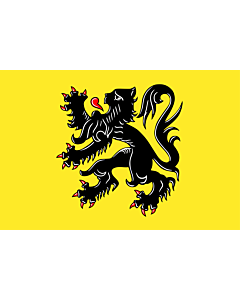 Table-Flag / Desk-Flag: Flanders (Flemish Region) 15x25cm