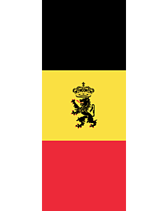 Drapeau: bannière drapau avec tunnel sans crochets Belgique |  portrait flag | 3.5m² | 300x120cm 