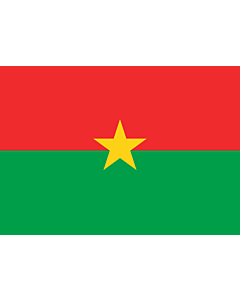 Flagge: Small Burkina Faso  |  Querformat Fahne | 0.7m² | 70x100cm 