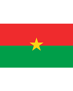 Bandera: Burkina Faso |  bandera paisaje | 2.4m² | 120x200cm 