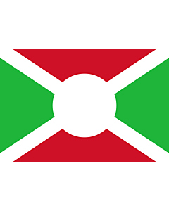 Drapeau: Burundi  1966 | Burundi, used for two days in 1966 |  drapeau paysage | 1.35m² | 90x150cm 