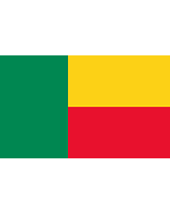 Bandera de Mesa: Benín 15x25cm