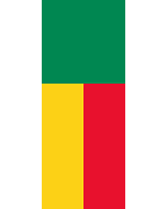 Flag: Benin |  portrait flag | 3.5m² | 38sqft | 300x120cm | 10x4ft 