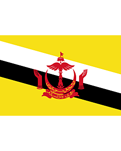 Flag: Brunei Darussalam |  landscape flag | 6m² | 64sqft | 200x300cm | 6x10ft 