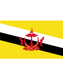 Bandera: Brunéi |  bandera paisaje | 1.35m² | 90x150cm 