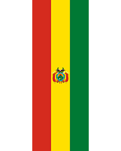Drapeau: bannière drapau avec tunnel et avec crochets Bolivie |  portrait flag | 6m² | 400x150cm 