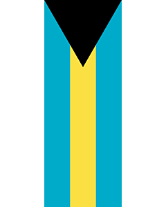 Vertical Hanging Swivel Crossbar Banner Flag: Bahamas |  portrait flag | 6m² | 64sqft | 400x150cm | 13x5ft 