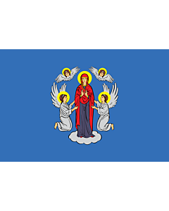 Flag: Minsk, Belarus |  landscape flag | 1.35m² | 14.5sqft | 90x150cm | 3x5ft 