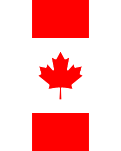 Drapeau: bannière drapau avec tunnel et avec crochets Canada |  portrait flag | 6m² | 400x150cm 