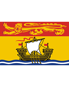 Flag: New Brunswick  |  landscape flag | 6.7m² | 72sqft | 200x335cm | 6x11ft 