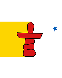 Bandera: Nunavut |  bandera paisaje | 0.24m² | 40x60cm 