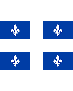Flag: Quebec |  landscape flag | 1.35m² | 14.5sqft | 90x150cm | 3x5ft 