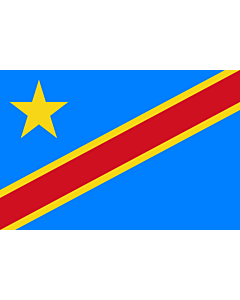 Flagge: XXXL Kongo, Demokratische Republik  |  Querformat Fahne | 6m² | 200x300cm 