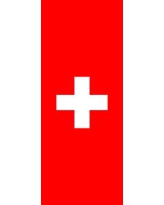 Bandera: Bandera vertical con potencia Suiza (paisaje) |  bandera vertical | 3.5m² | 300x120cm 