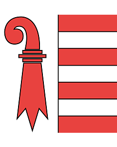 Flag: Republic and Canton of the Jura |  0.24m² | 2.5sqft | 50x50cm | 20x20inch 