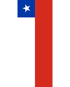 Drapeau: bannière drapau avec tunnel sans crochets Chili |  portrait flag | 3.5m² | 300x120cm 