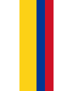 Drapeau: bannière drapau avec tunnel sans crochets Colombie |  portrait flag | 6m² | 400x150cm 