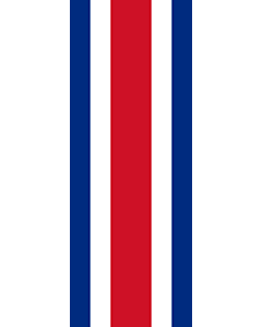 Vertical Hanging Beam Flag: Costa Rica |  portrait flag | 6m² | 64sqft | 400x150cm | 13x5ft 