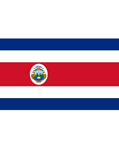 Drapeau: Costa Rica |  drapeau paysage | 6.7m² | 200x335cm 
