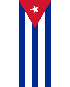 Bandera: Bandera vertical con potencia Cuba |  bandera vertical | 6m² | 400x150cm 