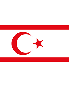 Flag: Turkish Republic of Northern Cyprus |  landscape flag | 1.35m² | 14.5sqft | 90x150cm | 3x5ft 