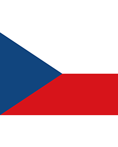 Bandera: República Checa |  bandera paisaje | 0.7m² | 70x100cm 