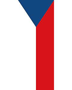 Vertical Hanging Beam Flag: Czechia (Czech Republic) |  portrait flag | 3.5m² | 38sqft | 300x120cm | 10x4ft 