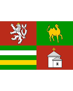 Flag: Plzeň Region |  landscape flag | 0.24m² | 2.5sqft | 40x60cm | 1.3x2foot 