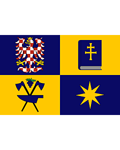 Flagge: XXS Region Zlín  |  Querformat Fahne | 0.24m² | 40x60cm 