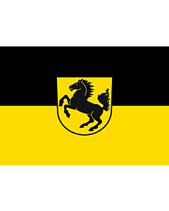 Bandiera: Stuttgart, Landeshauptstadt |  bandiera paesaggio | 0.7m² | 70x100cm 