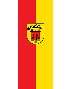 Bandera: Bandera vertical con manga cerrada para potencia Böblingen (Kreis) |  bandera vertical | 3.5m² | 300x120cm 