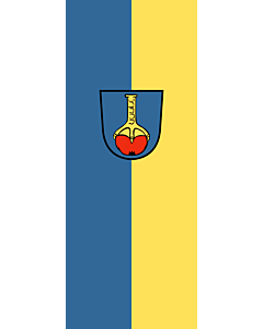 Vertical Hanging Swivel Crossbar Banner Flag: Ehningen |  portrait flag | 3.5m² | 38sqft | 300x120cm | 10x4ft 