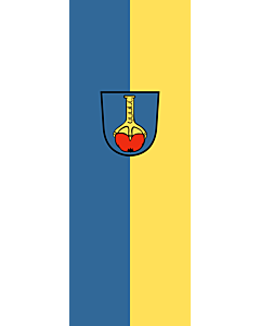 Bandera: Bandera vertical con potencia Ehningen |  bandera vertical | 6m² | 400x150cm 
