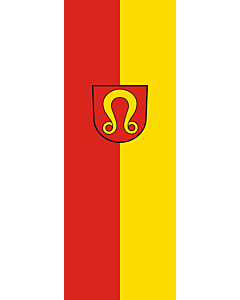 Drapeau: bannière drapau avec tunnel et avec crochets Nufringen |  portrait flag | 6m² | 400x150cm 