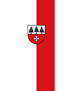 Bandera: Bandera vertical con manga cerrada para potencia Jettingen |  bandera vertical | 3.5m² | 300x120cm 