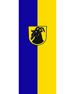 Vertical Hanging Swivel Crossbar Banner Flag: Beuren |  portrait flag | 3.5m² | 38sqft | 300x120cm | 10x4ft 