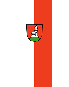 Vertical Hanging Beam Flag: Bissingen an der Teck |  portrait flag | 3.5m² | 38sqft | 300x120cm | 10x4ft 