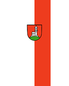 Vertical Hanging Beam Flag: Bissingen an der Teck |  portrait flag | 6m² | 64sqft | 400x150cm | 13x5ft 
