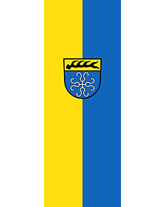 Bandera: Bandera vertical con potencia Kirchheim unter Teck |  bandera vertical | 6m² | 400x150cm 
