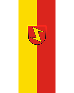 Bandera: Bandera vertical con manga cerrada para potencia Neckartailfingen |  bandera vertical | 3.5m² | 300x120cm 