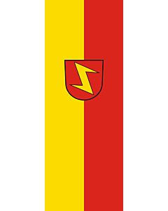 Bandera: Bandera vertical con manga cerrada para potencia Neckartailfingen |  bandera vertical | 6m² | 400x150cm 