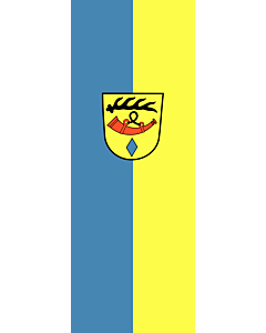 Bandera: Bandera vertical con manga cerrada para potencia Nürtingen |  bandera vertical | 6m² | 400x150cm 
