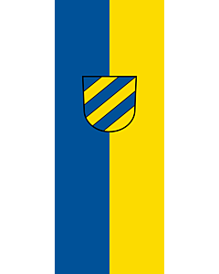 Bandera: Bandera vertical con manga cerrada para potencia Plochingen |  bandera vertical | 3.5m² | 300x120cm 